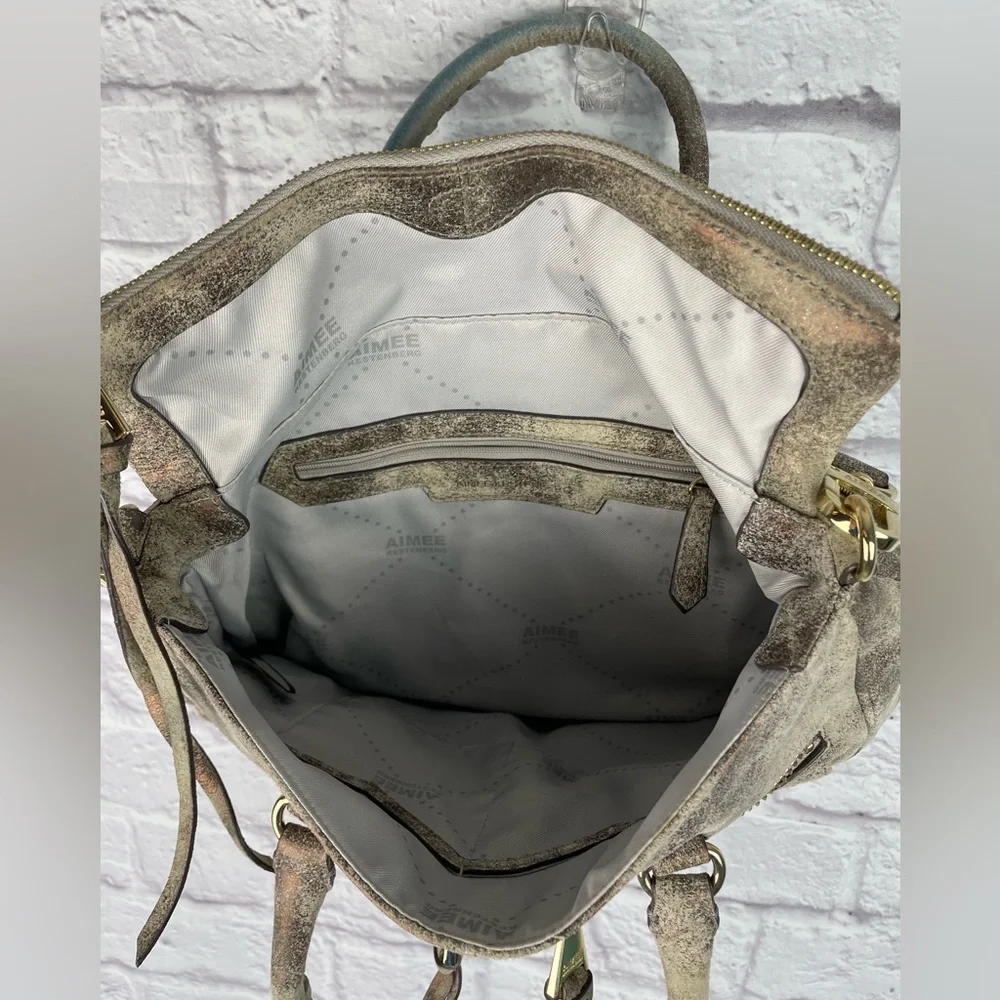 Aimee Kestenberg Leather Crossbody Satchel with Gold Hardware - Picture 2 of 12